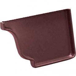 Best Sale 🥰 Amerimax 5 In. Galvanized Brown Right Gutter End Cap 🥰