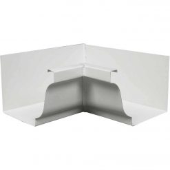 Best deal 👏 Amerimax 5 In. Galvanized White Mitre Gutter Inside Corner 💯